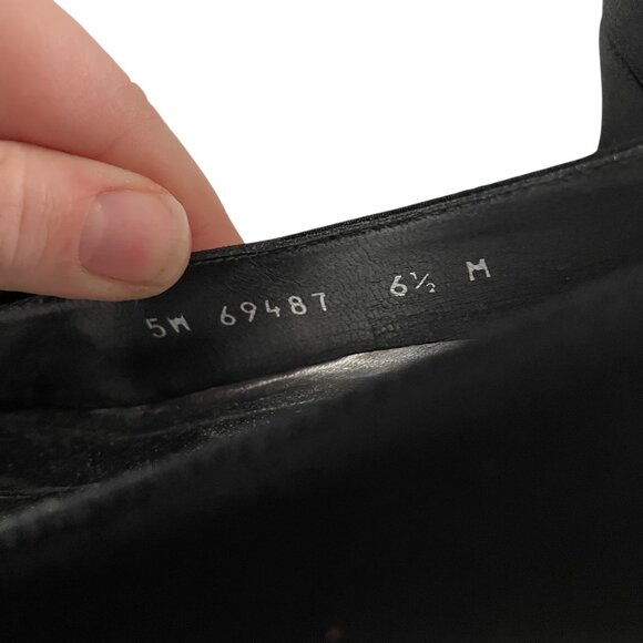 Vintage Stuart Weitzman Kitten Heels Size 6.5 Black Rhinestone Bows Shoes Pumps - Picture 8 of 8